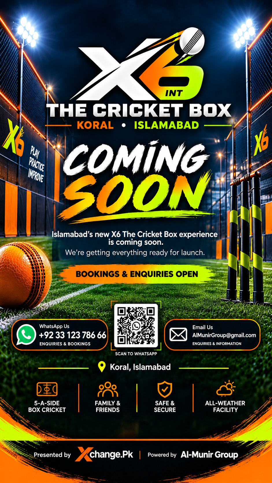 X6 The Cricket Box — Koral, Islamabad — Coming Soon